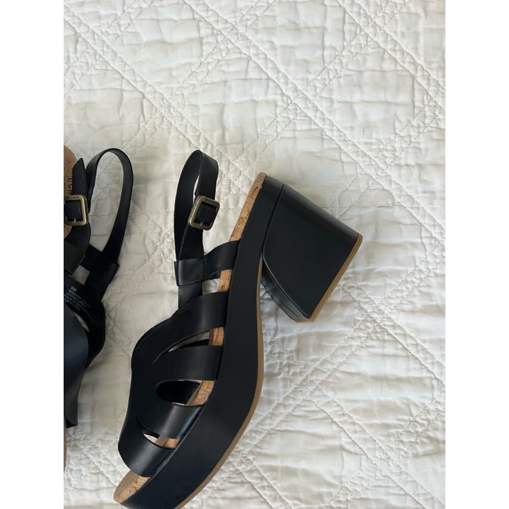 Kork-Ease Paschal Slingback Platform Sandal In Black Leather - Picture 3 of 10